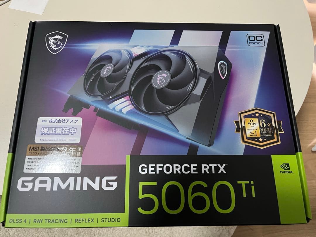グラフィックボード・グラボ・ビデオカード MSI GeForce RTX 5060 Ti 16G GAMING OC