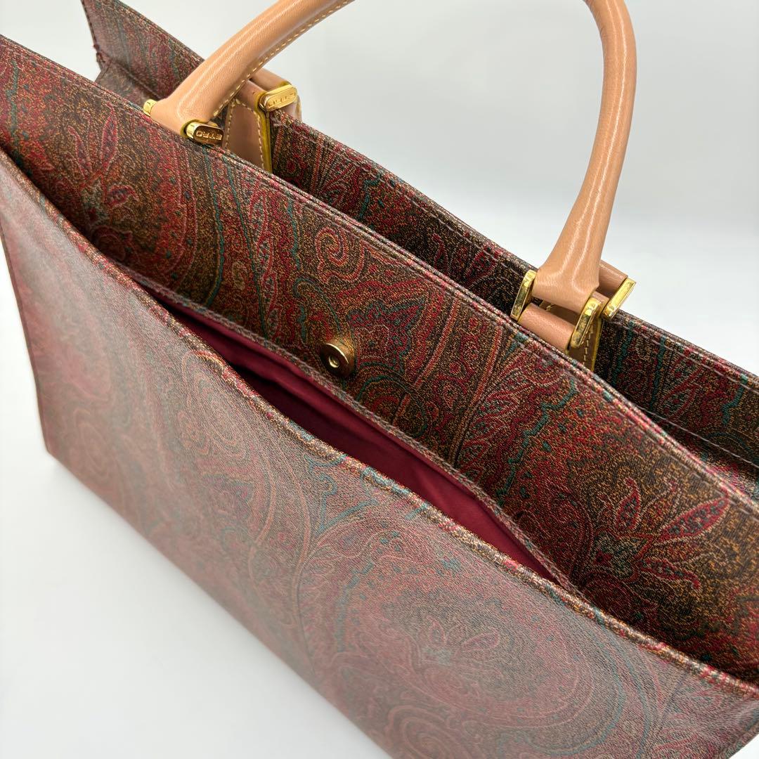 【外観超美品】ETRO エトロ ビジネスバッグ A4可 ペイズリー柄 トート
