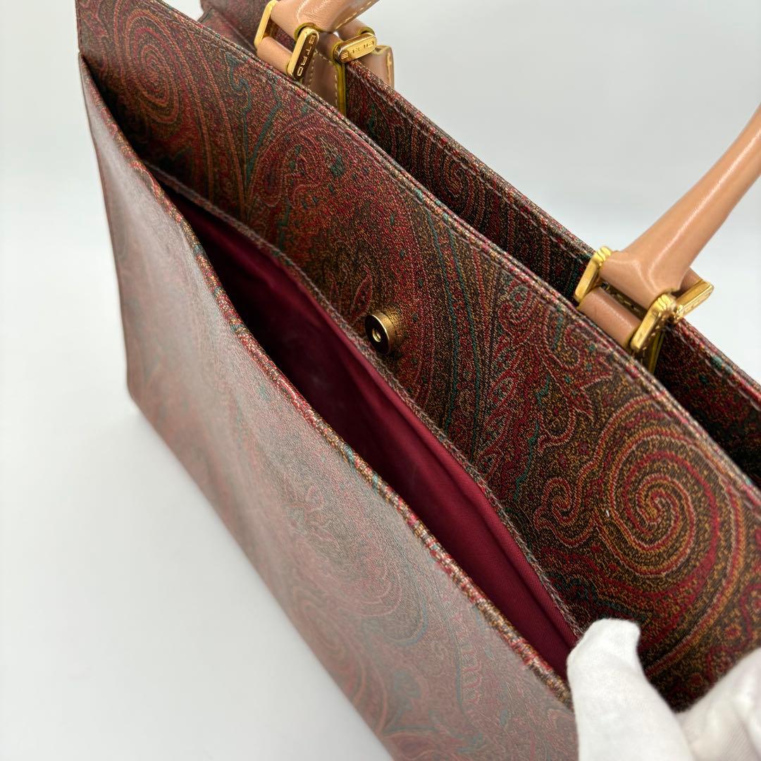 【外観超美品】ETRO エトロ ビジネスバッグ A4可 ペイズリー柄 トート