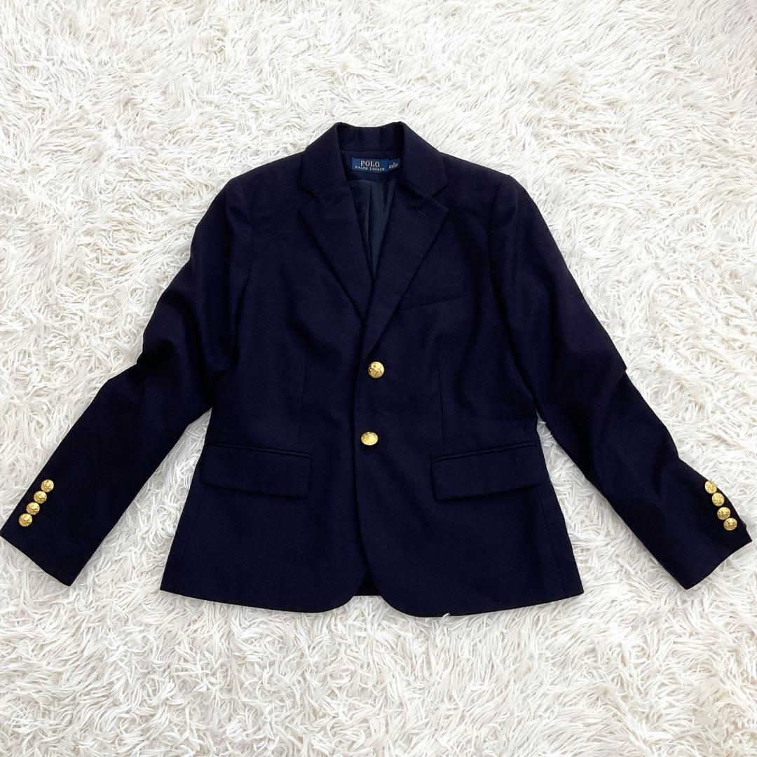 美品　現行　ポロラルフローレン　紺ブレ　ジャケット　金ボタン　M