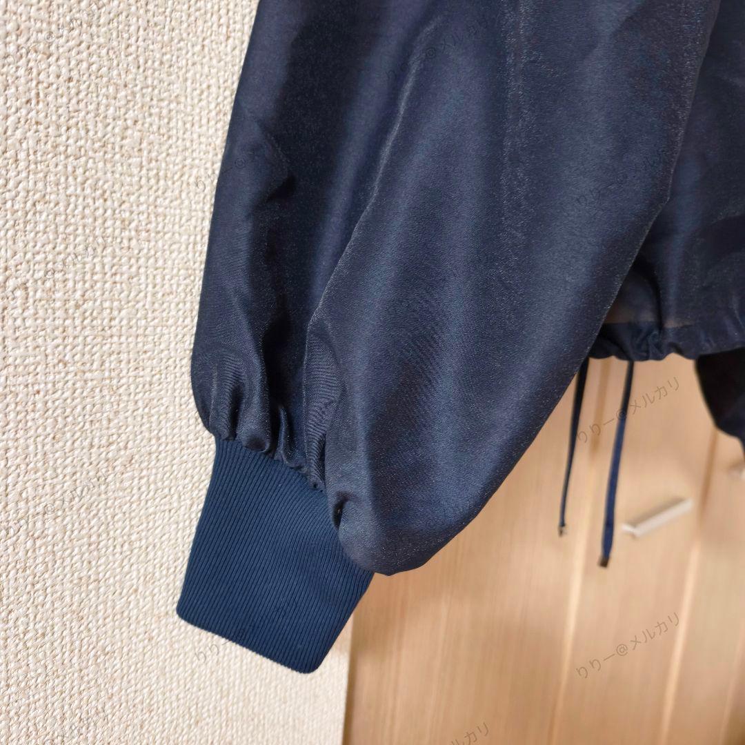 25SS美品　IENA　シアーノーカラーブルゾン　ネイビー　イエナ