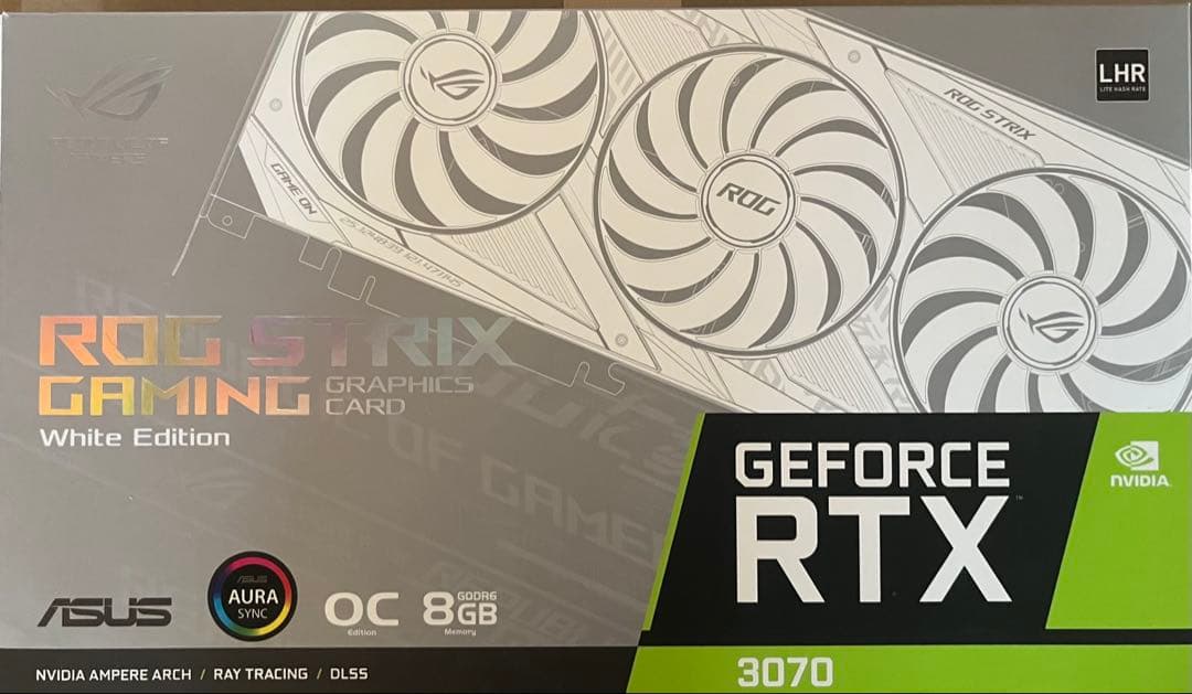 【週末割引】ROG STRIX RTX3070 WHITE V2 LHR美品