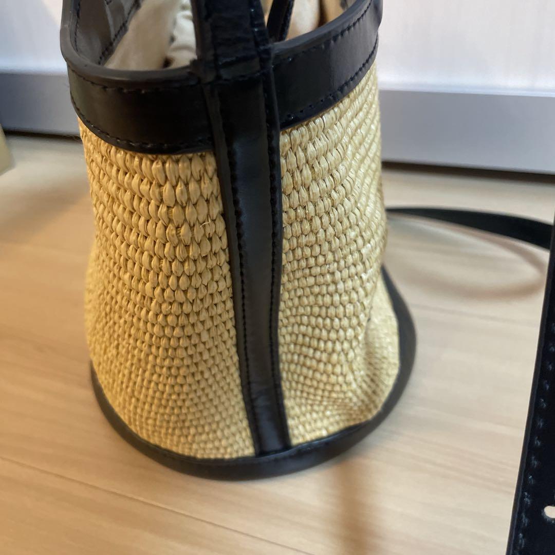 【美品】MARNI マルニ かごバッグ ショルダー ラフィア 2way ブラック