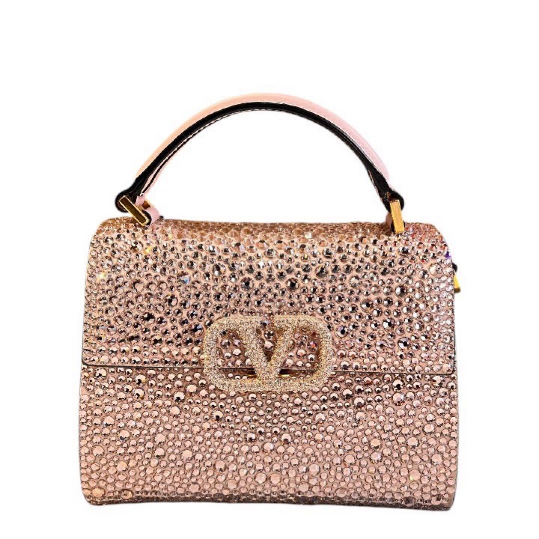 美品✨希少✨ヴァレンティノ Vスリング ミニハンドバッグ ピンク