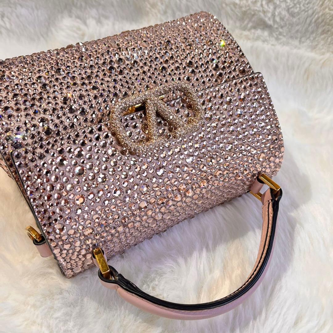 美品✨希少✨ヴァレンティノ Vスリング ミニハンドバッグ ピンク