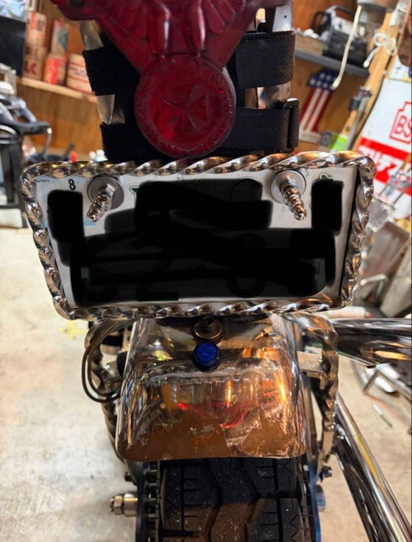 ツイスト ナンバーフレーム ハーレー チョッパー chopper 70s内寸法用