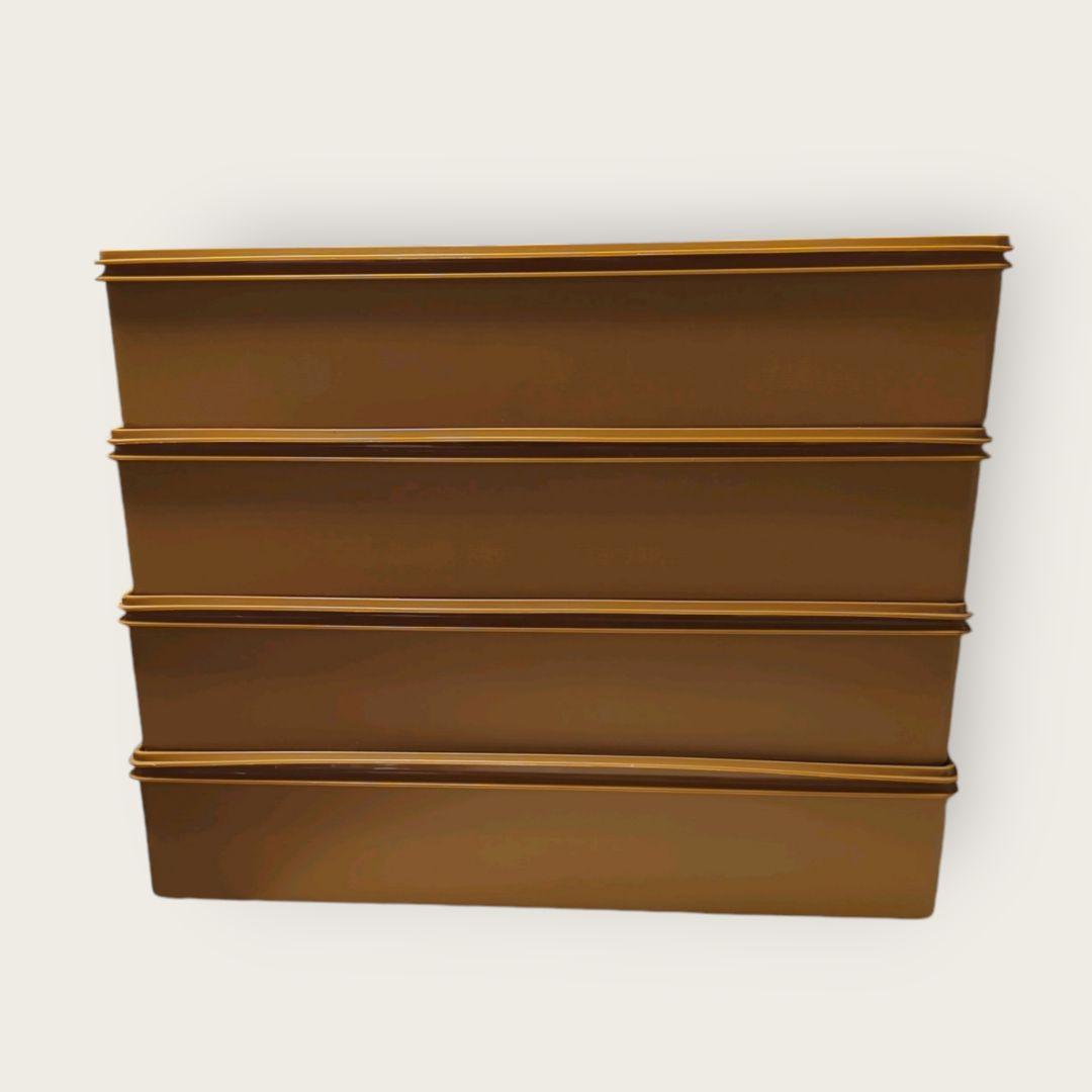 タッパーウエア スーパーロング 4個セット まとめ売り 衣類収納 蓋つき 中古