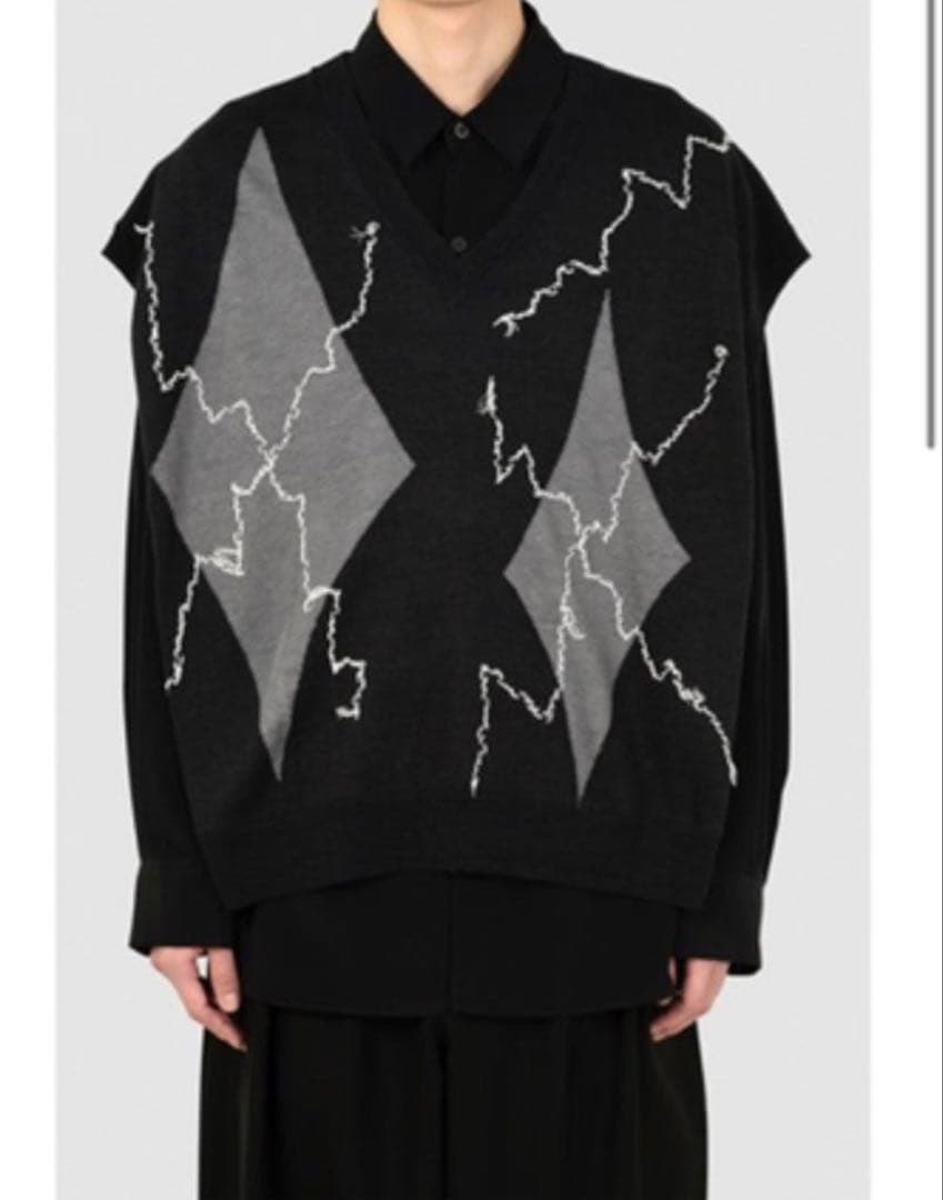 22SS LAD MUSICIAN アーガイル柄BIG ベスト