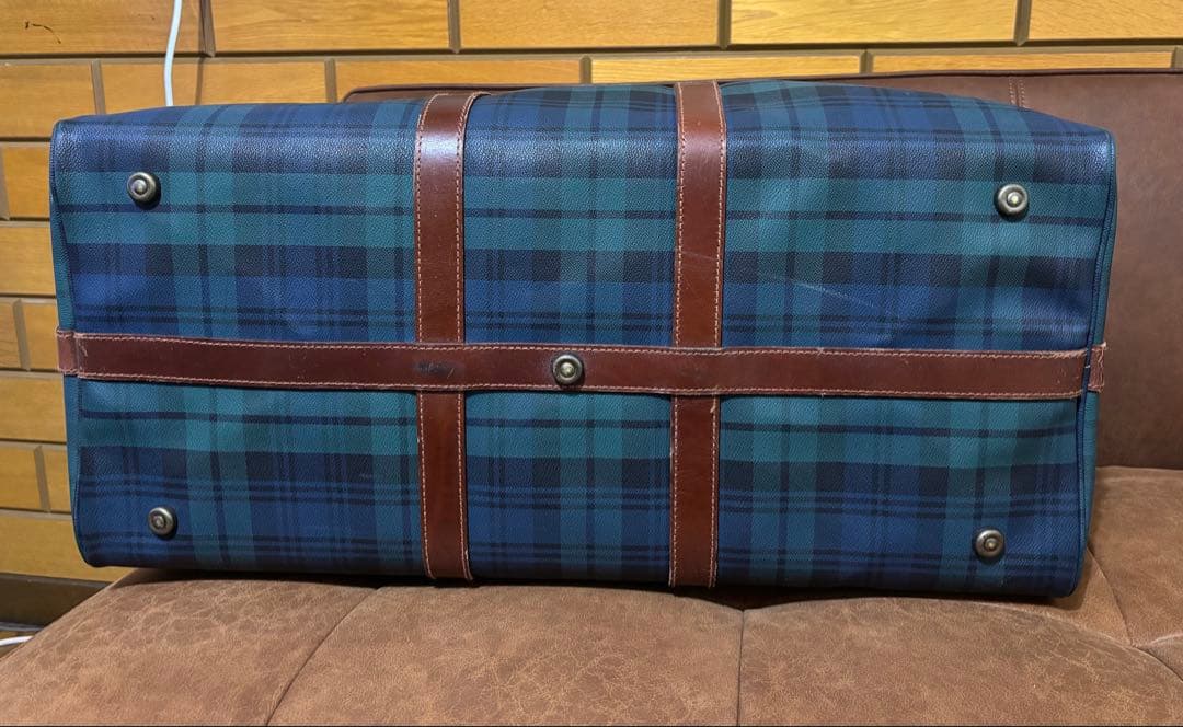 ポロ ラルフローレン ボストンバッグ ２ＷＡＹ チェック グリーン 緑