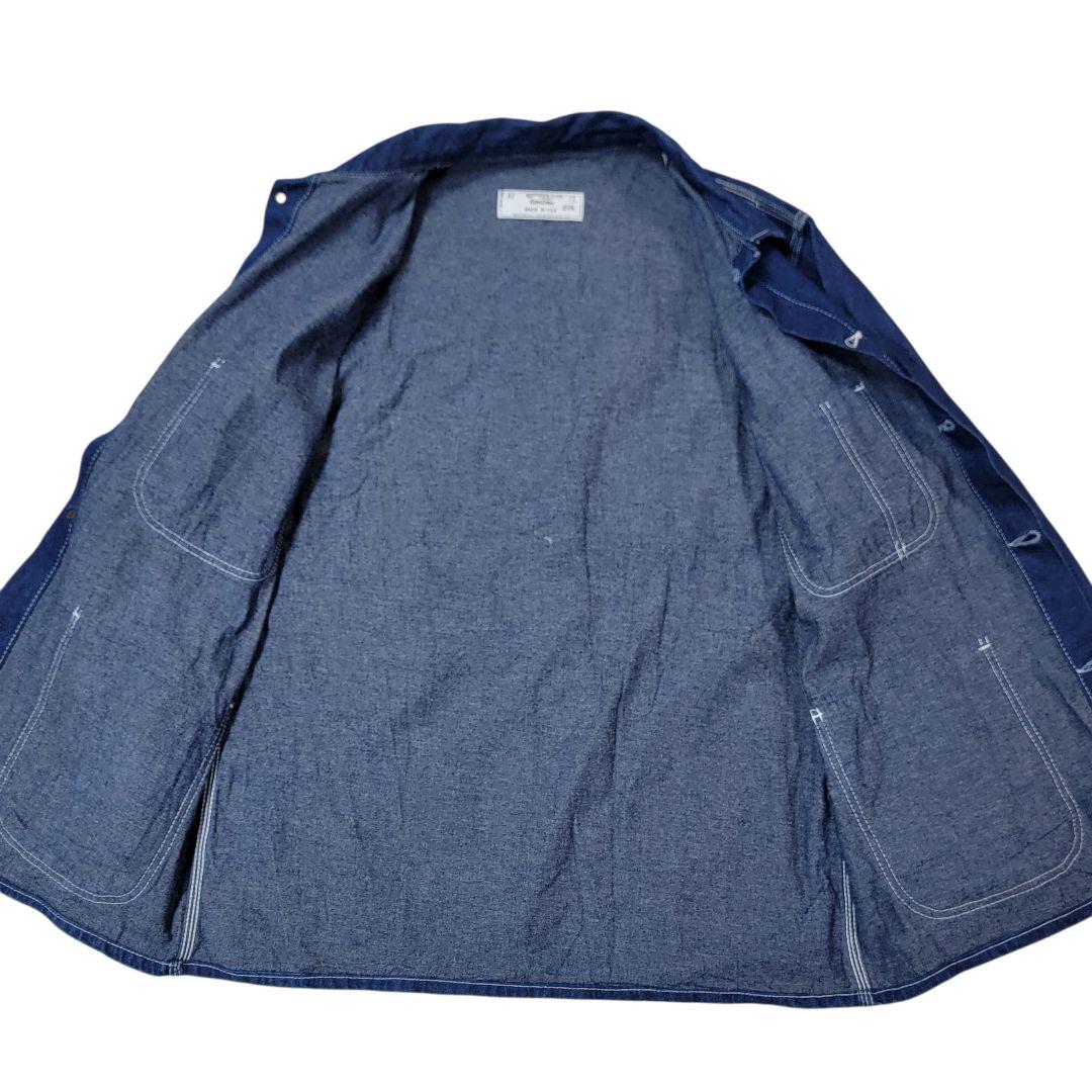 80S-90S 濃紺 ユニバーサルオーバーオール 3本針 42 カバーオール