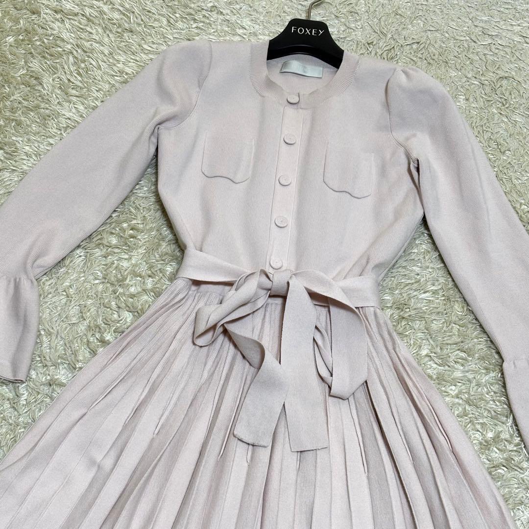 現行　CELFORD 　2025　スプリングニット　フリル　ワンピース　ベルト