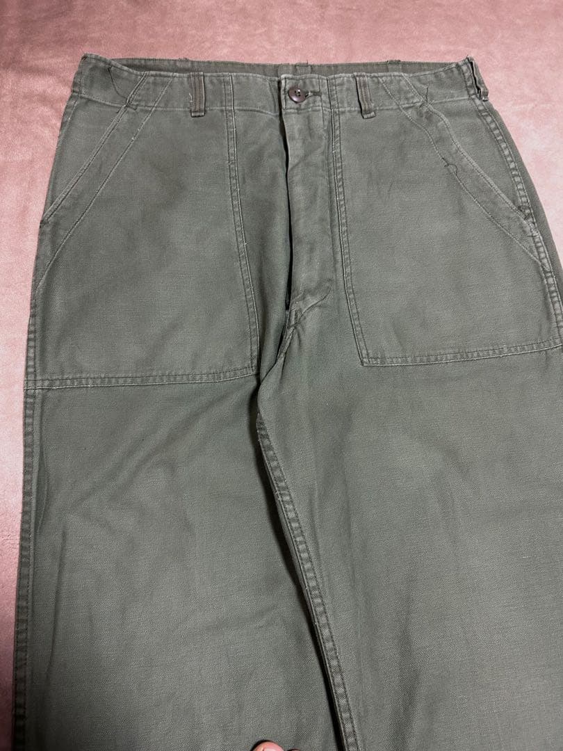 60s US Army OG 107 ベイカーパンツ W34 L33 ボタン