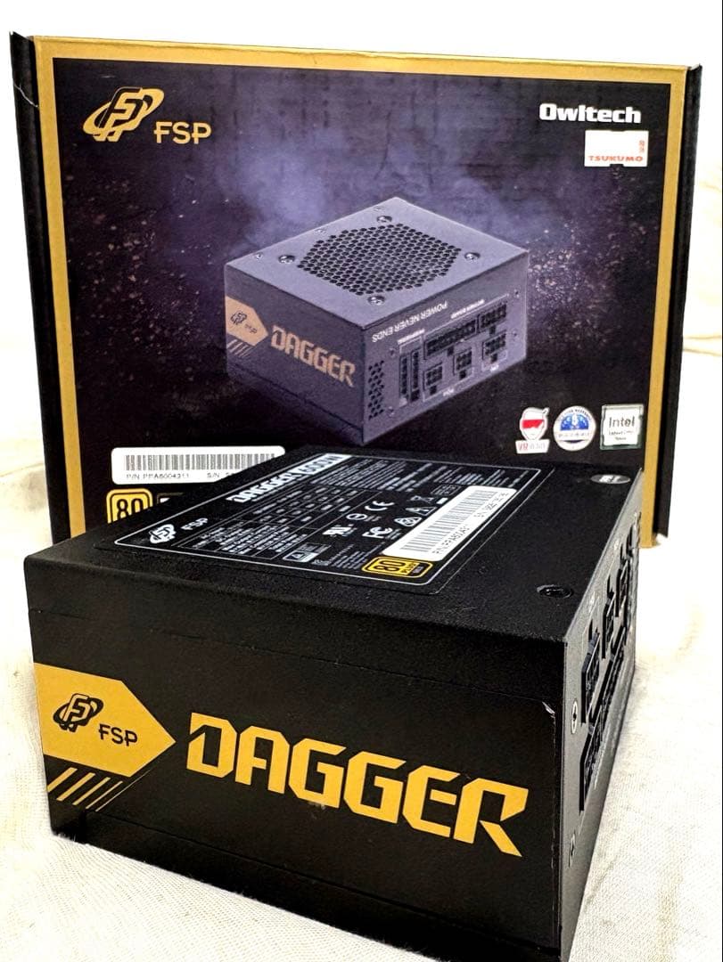 FSP DAGGER 600w SFX規格電源　80PLUS GOLD獲得製品