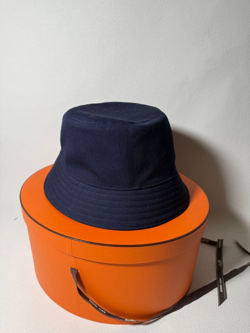 美品！　エルメス　バケットハット　デニム生地　セリエ　58サイズ