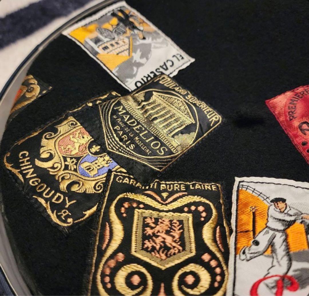 LAULHERE エリダン ブラック ウール ベレー帽