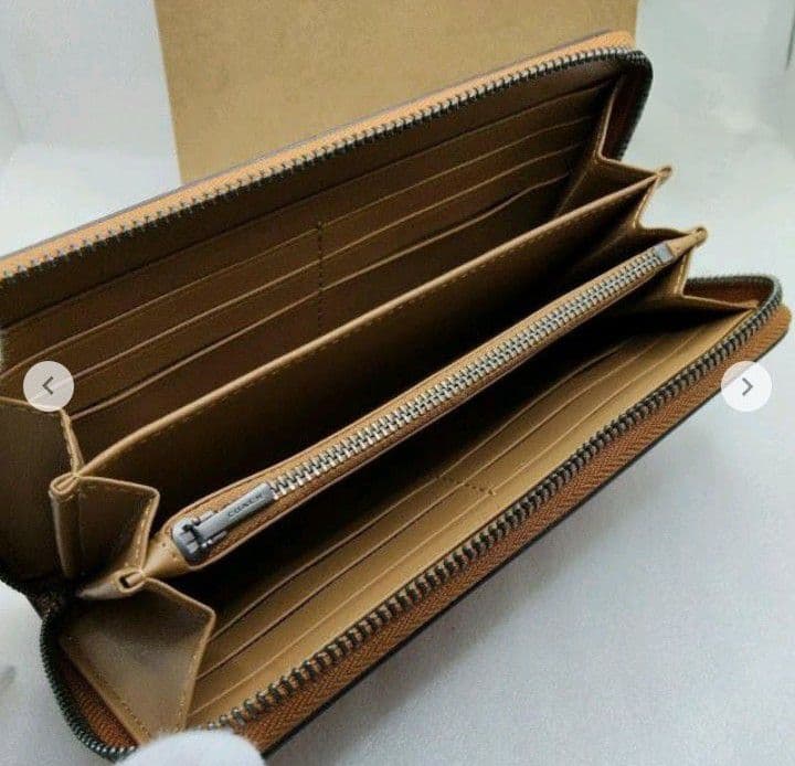 新品未使用コーチ長財布ホース&キャリッジオレンジブラウンレディースメンズ送料無料