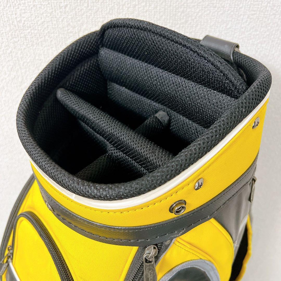 SRIXON スリクソン キャディバッグ 9型 5分割 黄色ゴルフバッグフード付