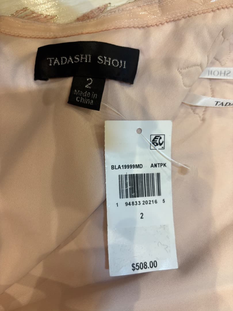 週末限定価格タダシショウジドレスワンピースサイズ2tadashishojiピンク