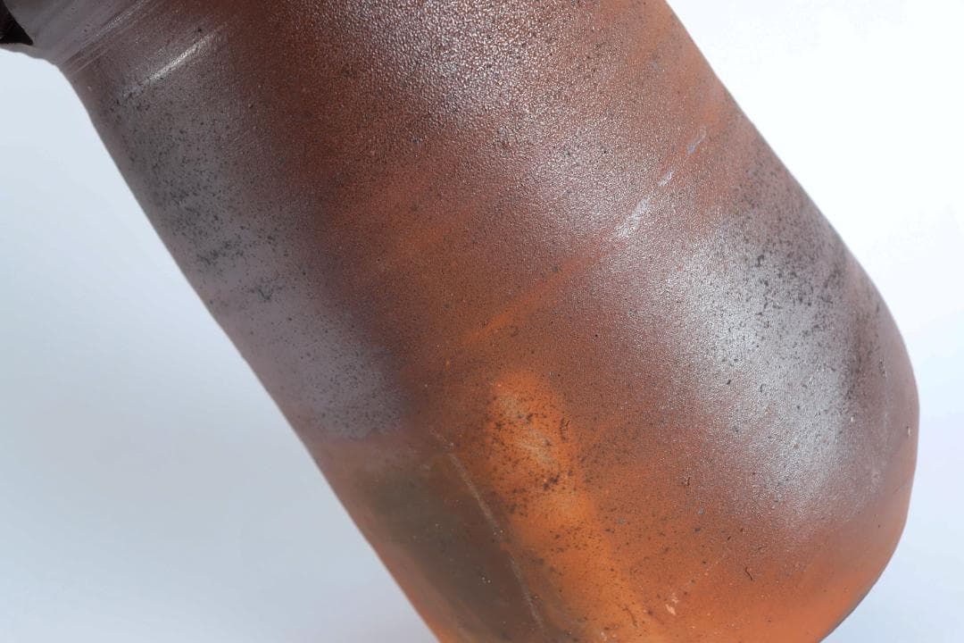 人間国宝『藤原雄』作 備前 月透し文 花器 花生 共箱