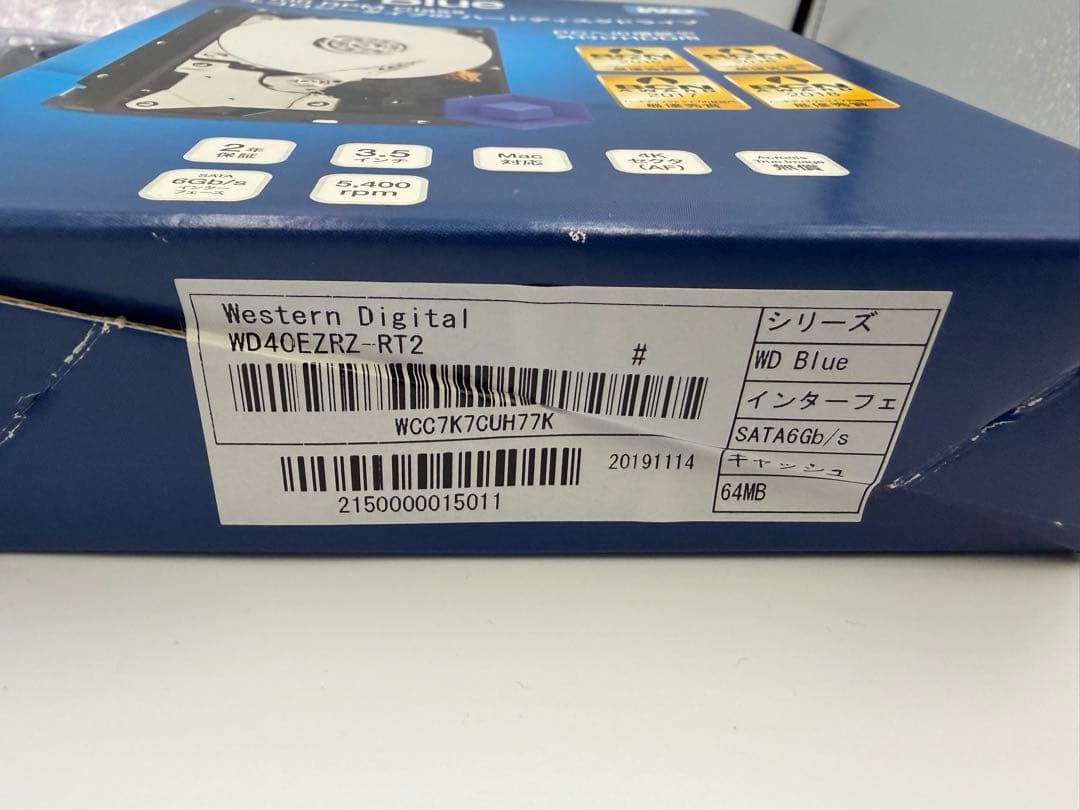 新品未使用 WD 4.0TB 計2台 HDD CMR WD40EZRZ-RT2②