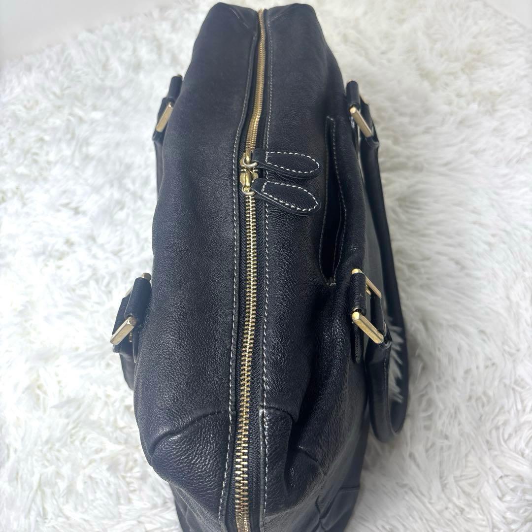 [良品]土屋鞄　ツチヤカバン　ビジネスバッグ　ブリーフケース　シボ革　大容量　黒