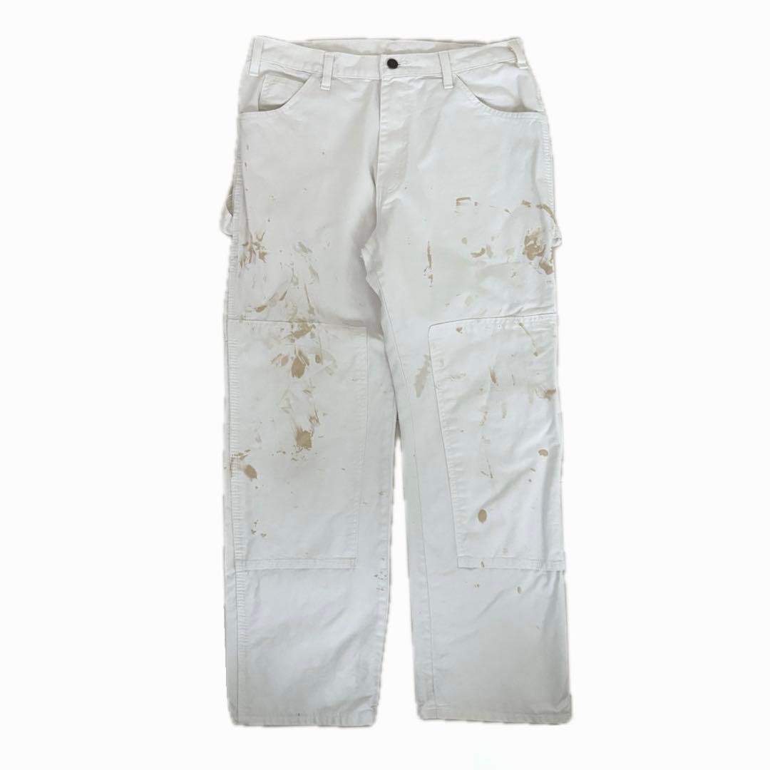 な*い様 Dickies double knee painter pants 白