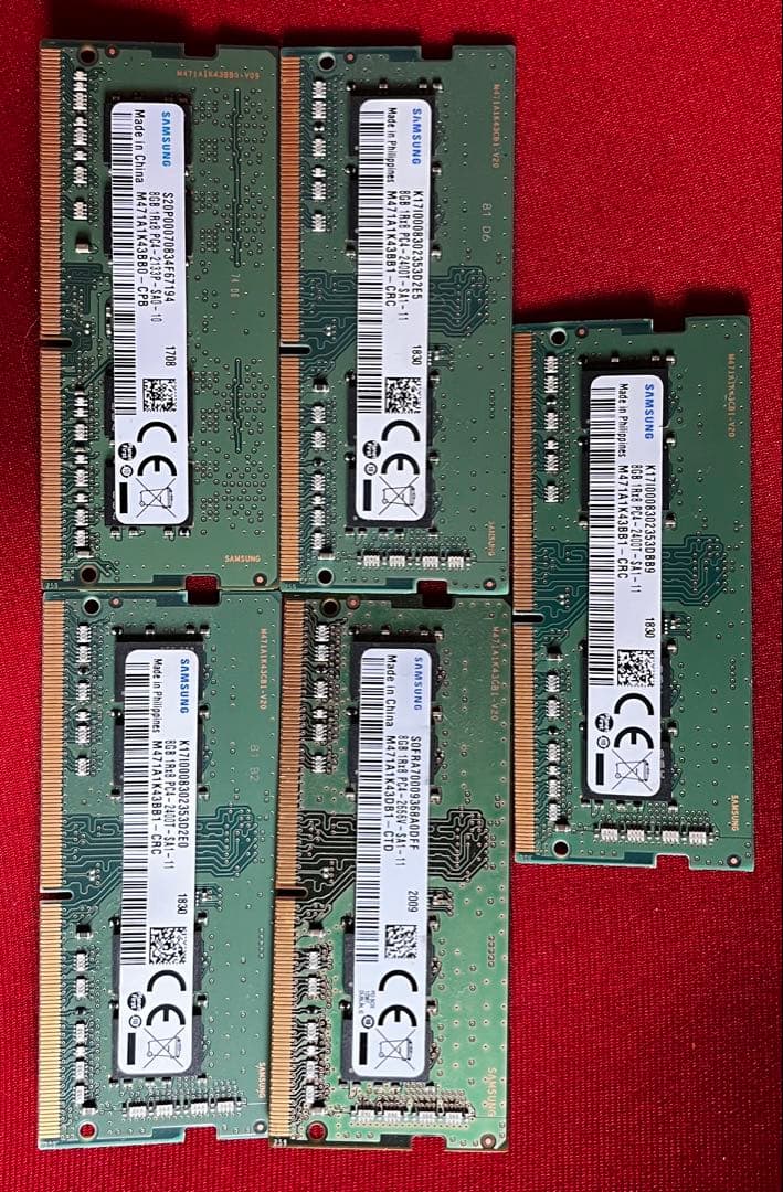 あ*ん様 SAMSUNG 8GB×5枚セット（計40GB） ノートPC用 DDR