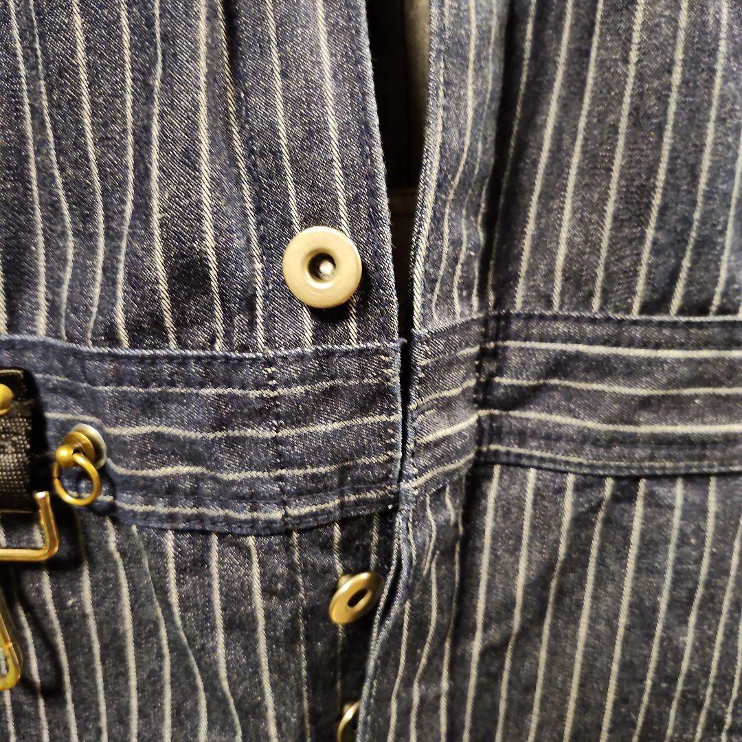 ヒューストン　つなぎ　インディゴストライプ