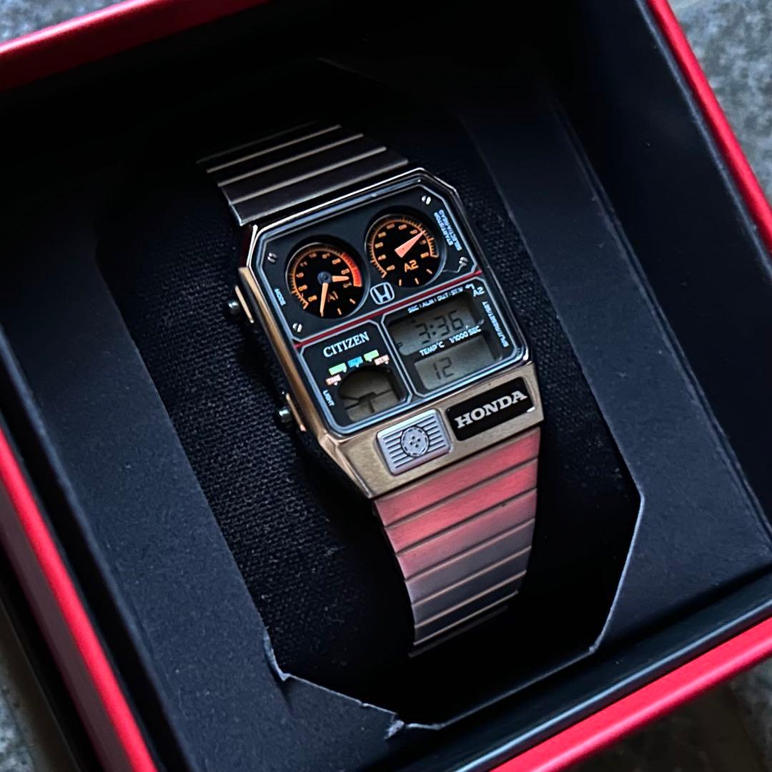 【未使用 限定300本】CITIZEN×Honda PRELUDE 黒銀 箱付