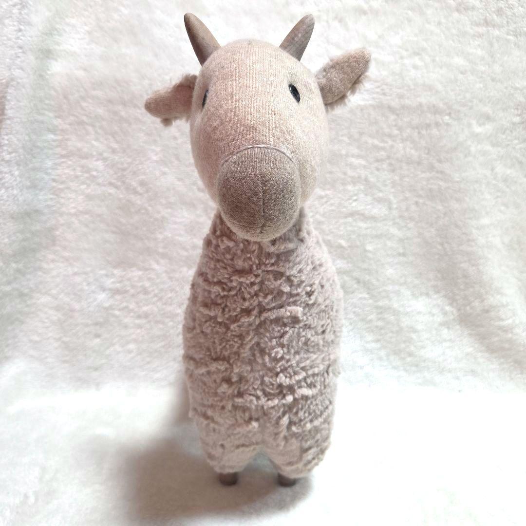 カシミヤ モヘア混●ブルネロクチネリ ヤギ ぬいぐるみ インテリア アニマル