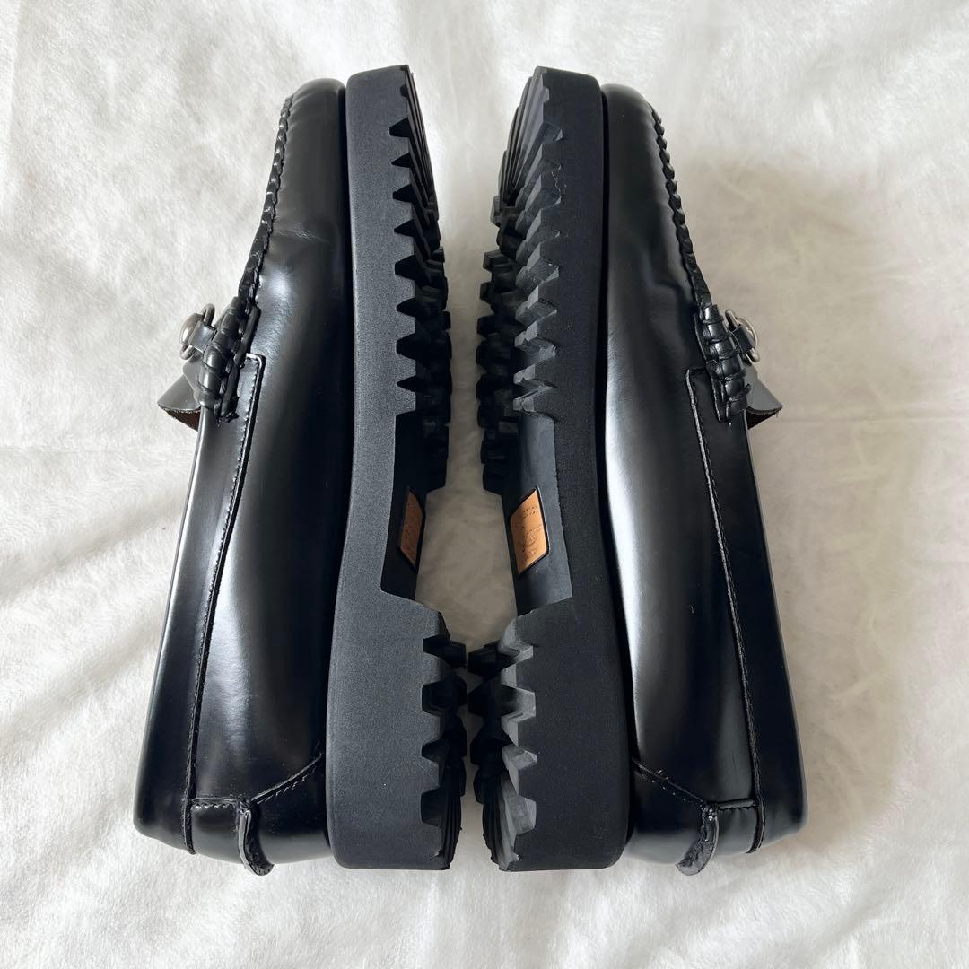 未使用級✨G.H.BASS ジーエイチバス　ビットローファー　レザー　ブラック