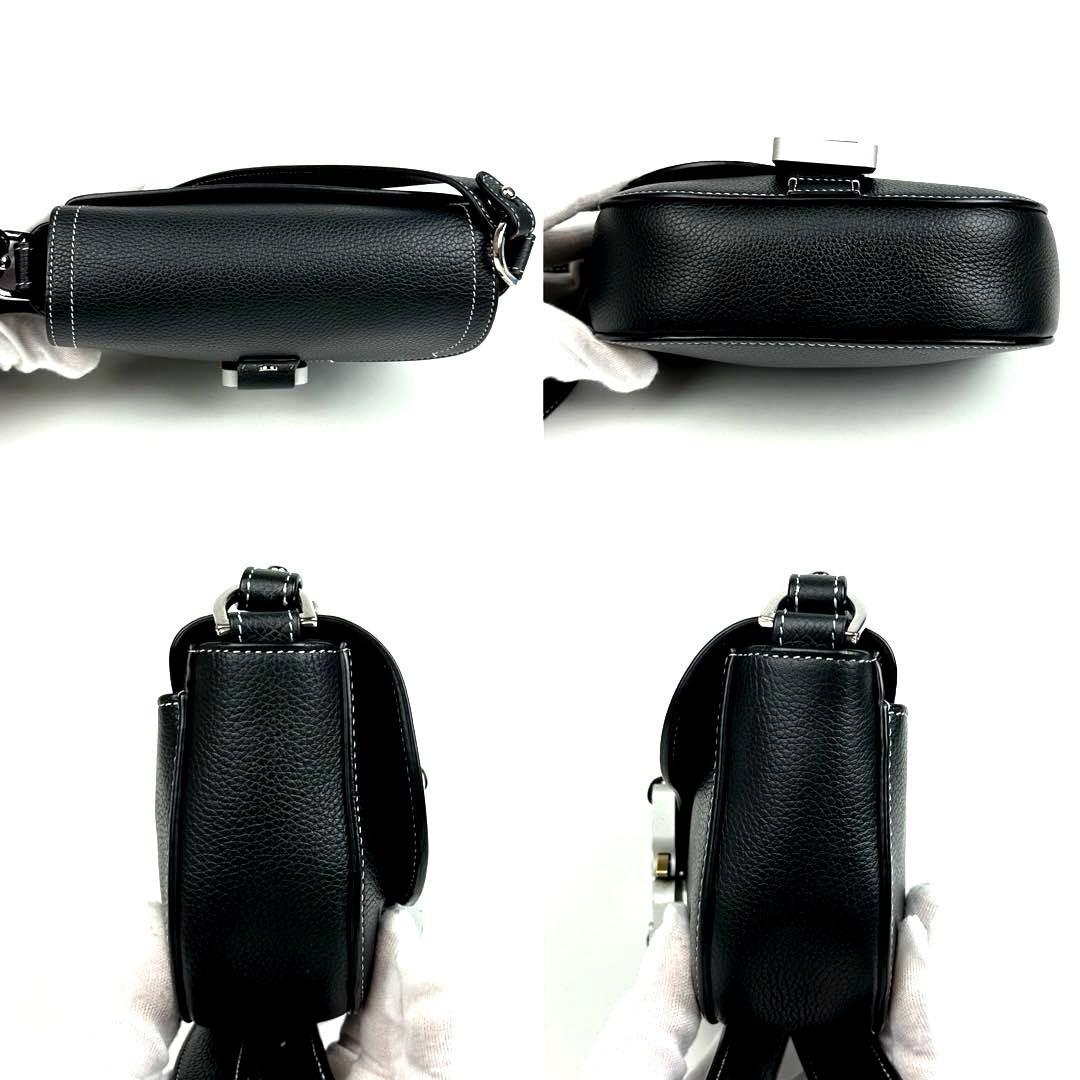 極美品■ディオール　サドル　ショルダーバッグ　メッセンジャー　ミニ　カーフレザー