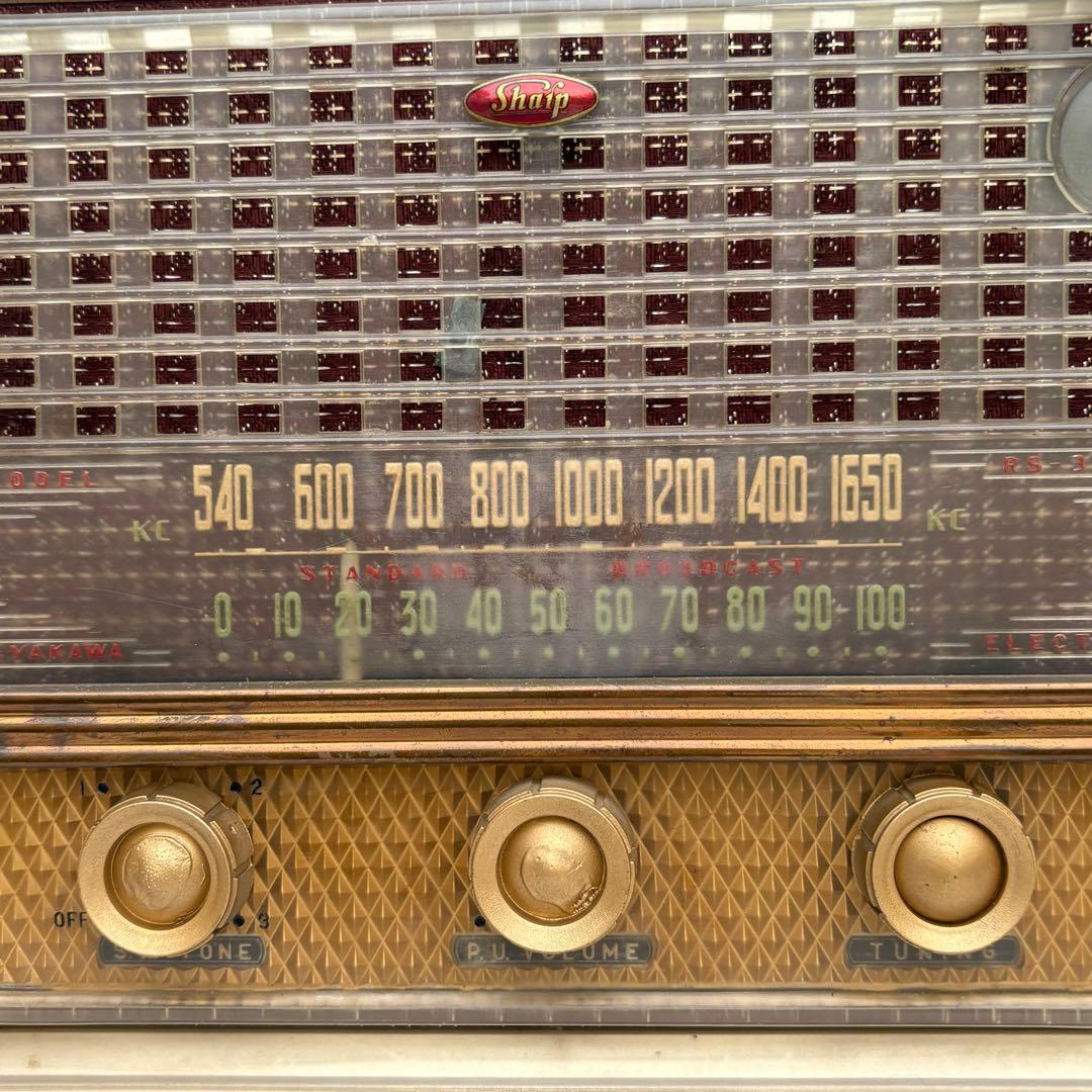 美品■昭和レトロ■早川電機 シャープ RS-350型 真空管ラジオ