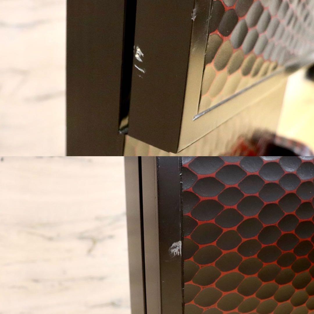 GMIH60○鎌倉彫 三面鏡 姿見 全身鏡 木製 彫刻 漆塗り 着付け鏡 和家