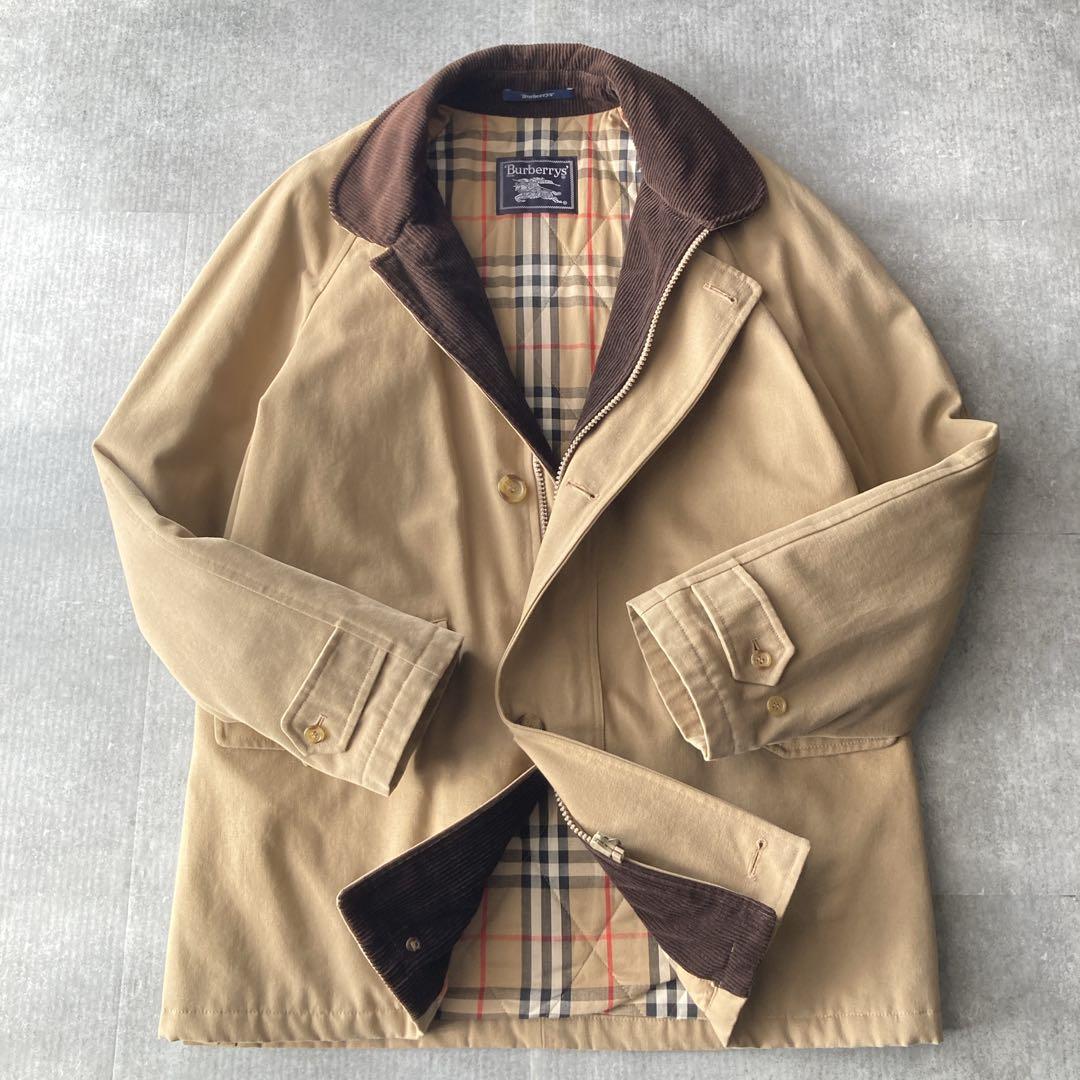 【希少】90sバーバリー ハンティングジャケット 襟コーデュロイ