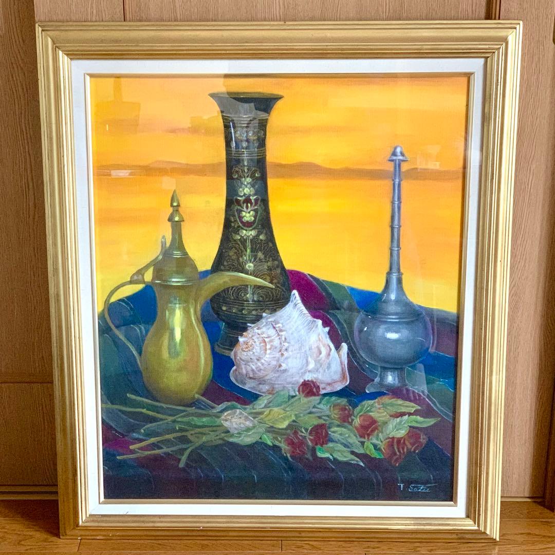 F20額縁付 油絵 絵画