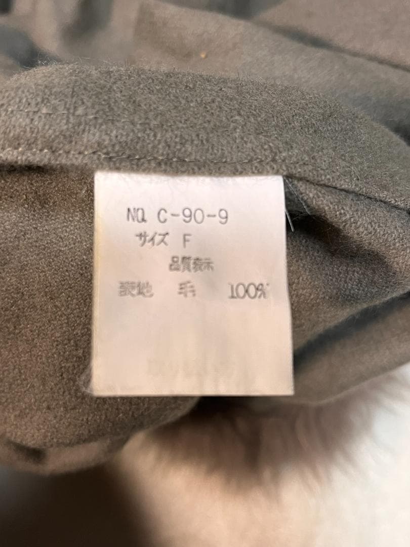 は*な様 ファー付ケープ ポンチョ カシミヤ ミンク アンゴラ カーキブラウン