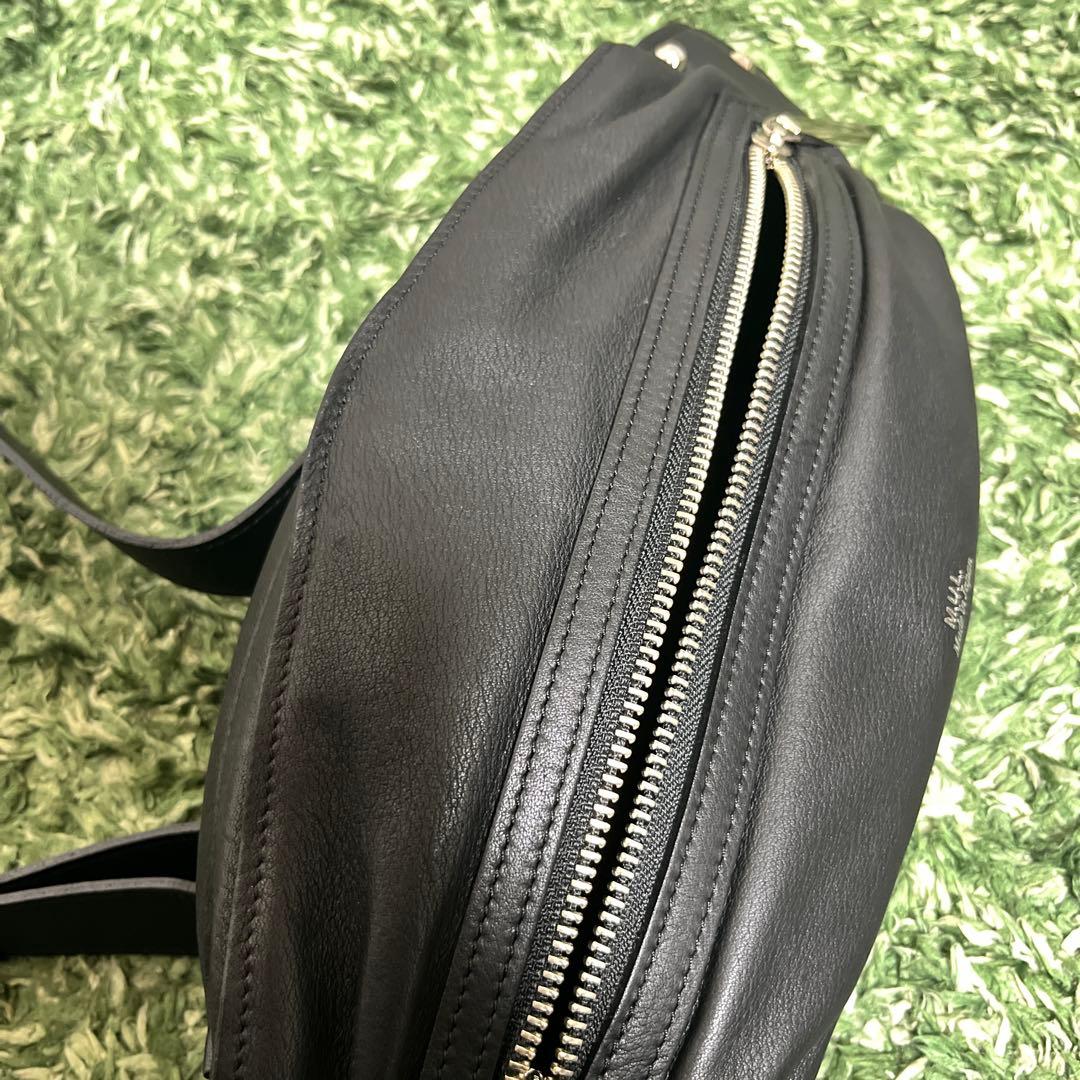 M.U.L. キャンディバッグ　レザー　ブラック　ソフトダメージオイルレザー