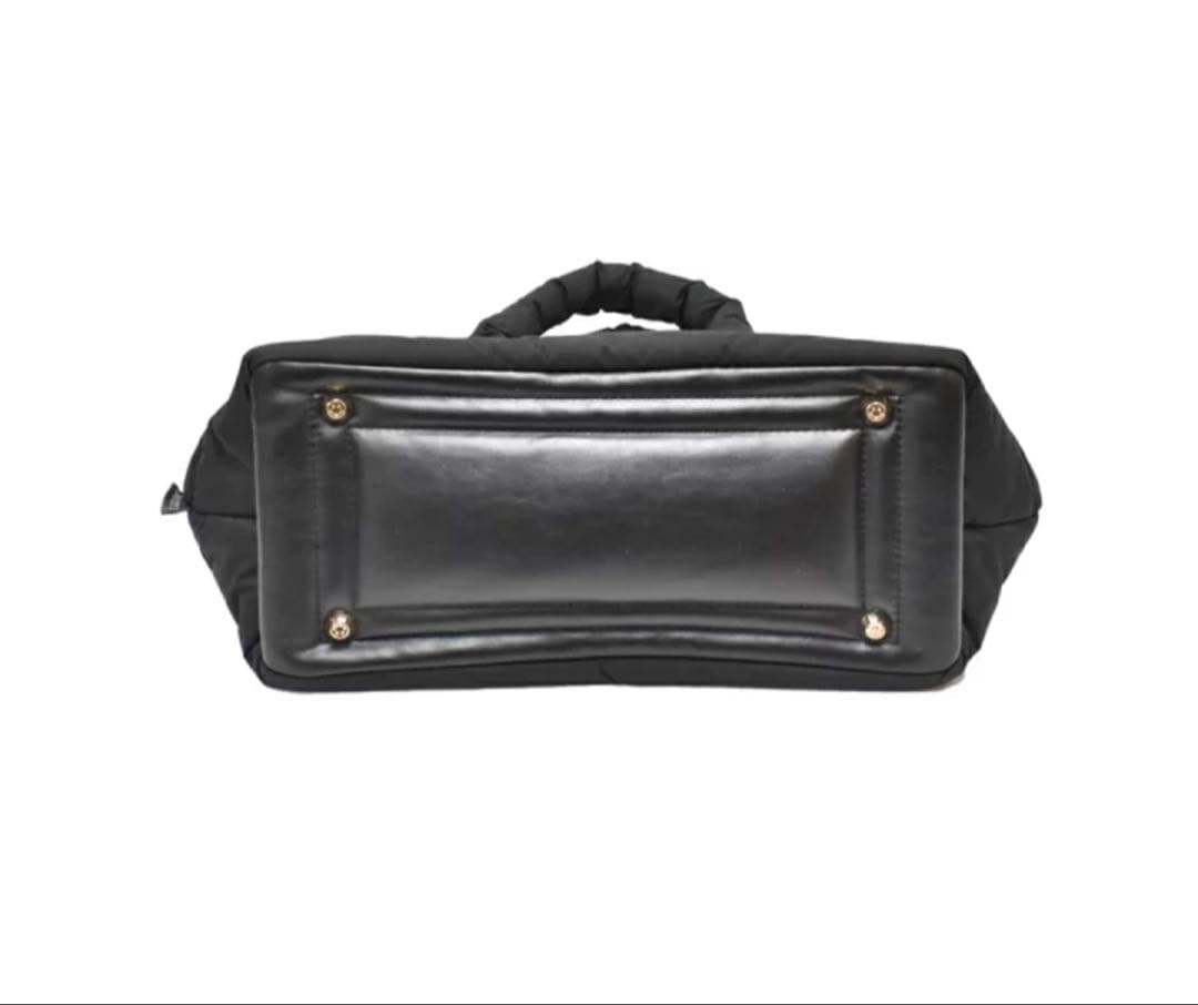 AnneCoquine ナイロンキルトトートバッグ M ブラック