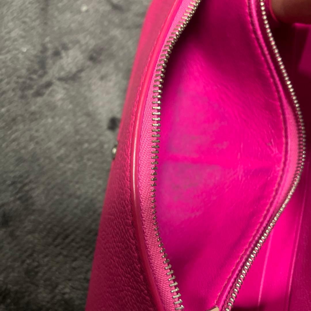 長財布　ピンク　折財布　レディーズ　バレンシアガ