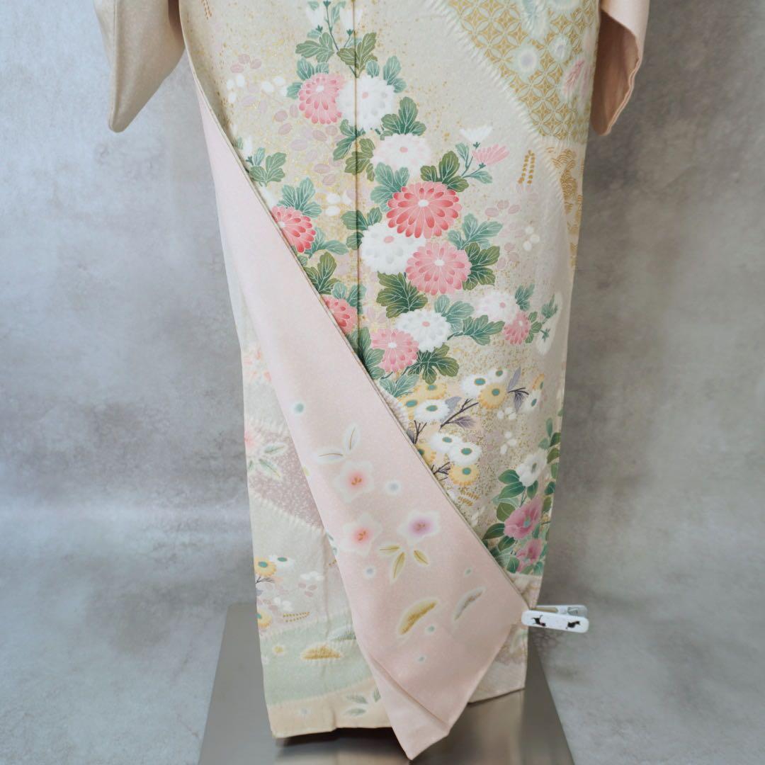 訪問着フルセット　258 正絹　入学式　お宮参り【訪問着、袋帯、帯締め、帯揚げ】