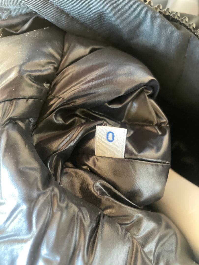 モンクレール　ダウンコート　リアルファー　黒　0 ダウンジャケット