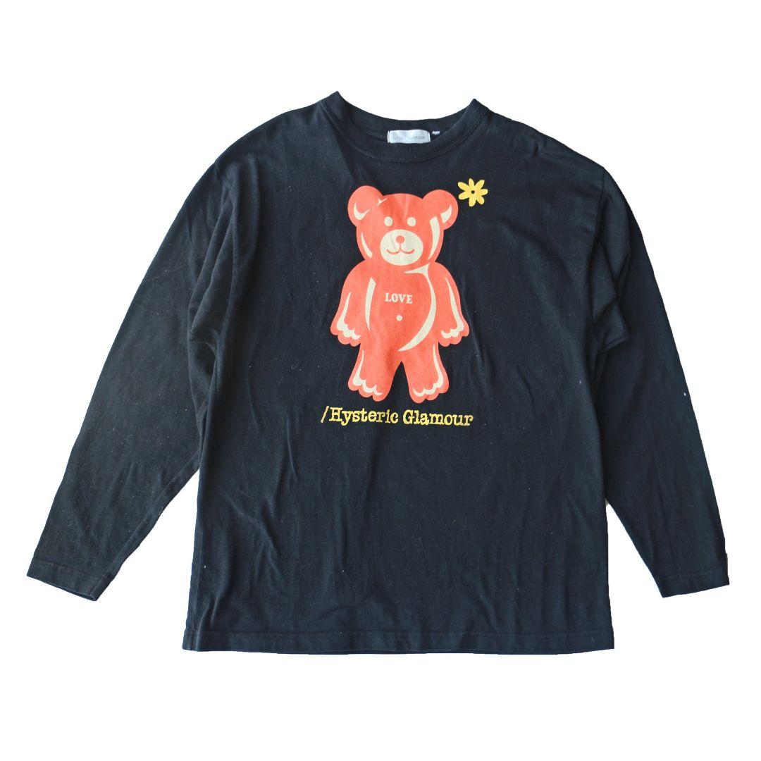 最初期タグ ヒステリックグラマー ベアプリント 長袖オーバーサイズシャツ '80