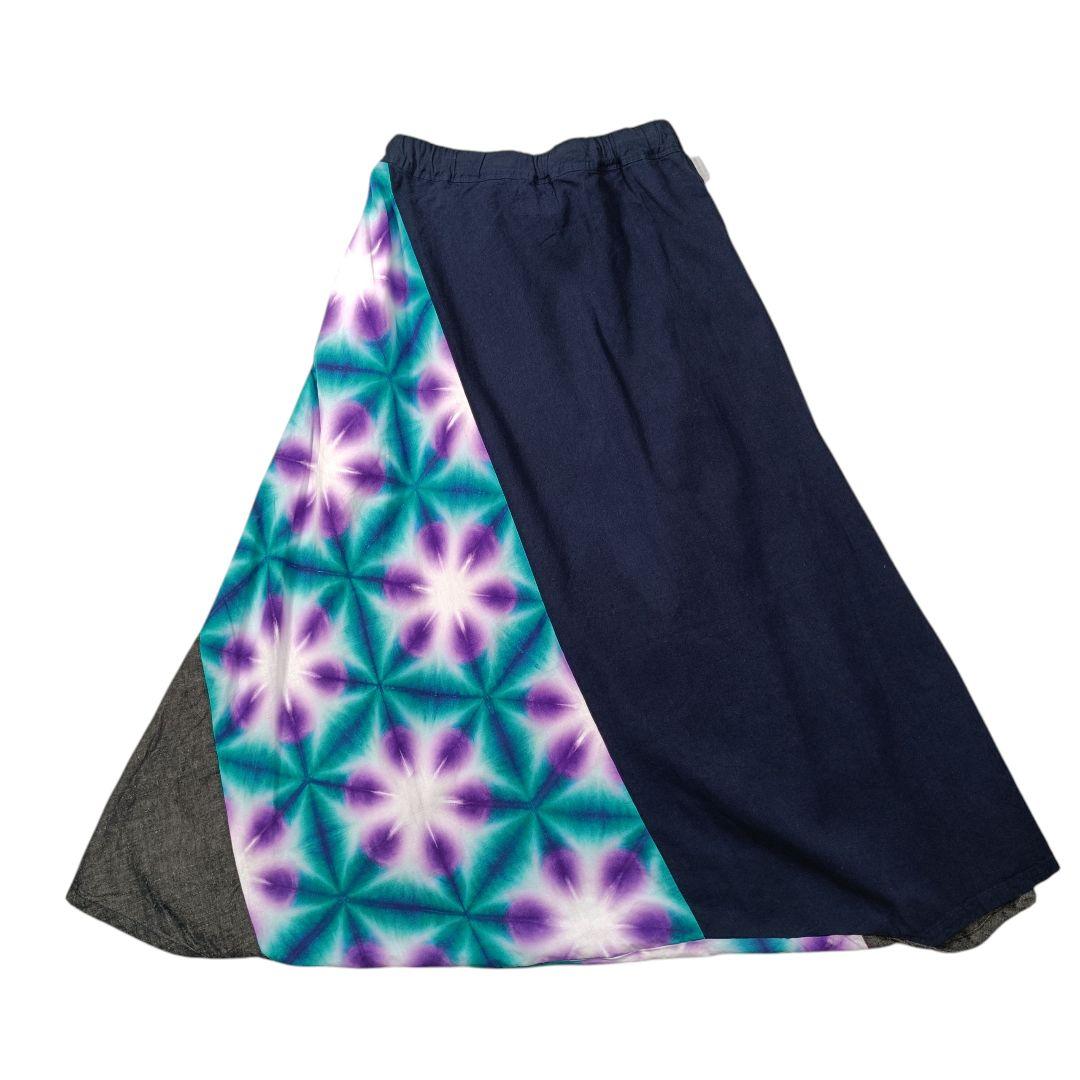 sousou ソウソウ たばた絞 伊勢木綿 20/20 麻混 富士 雪花 花菖蒲