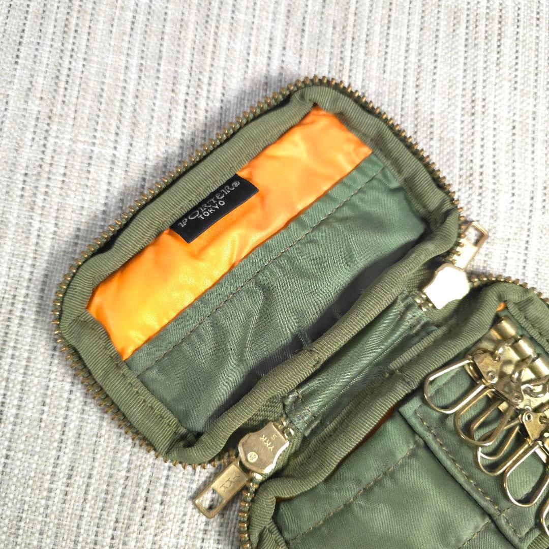 希少色　人気　PORTER　ポーター　タンカー　6連　キーケース　セージグリーン