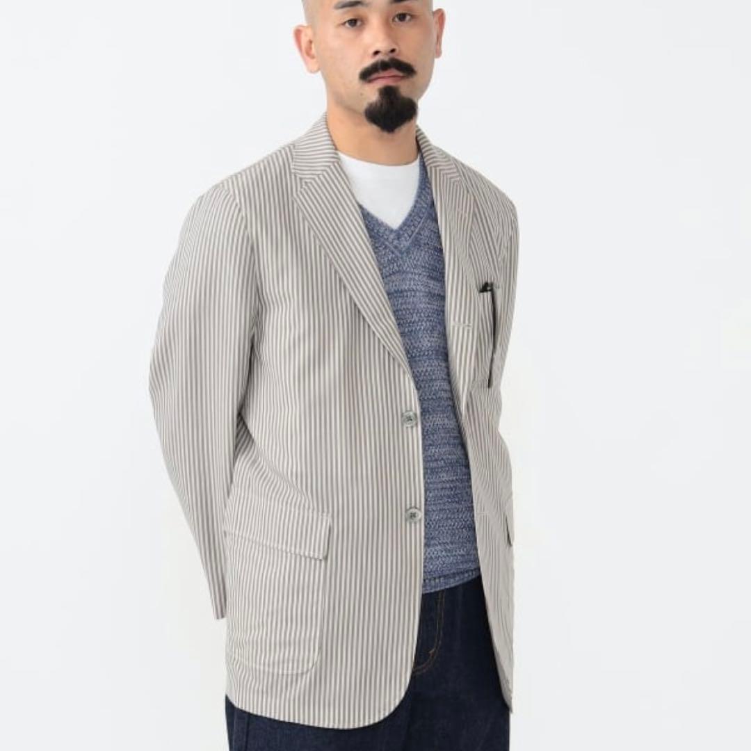 【BEAMS PLUS】美品3B Stripe Jacket サイズM