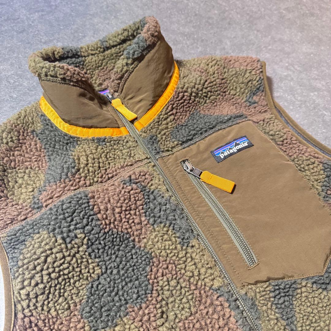 【美品】 patagonia パタゴニア レトロX ベスト ボア 迷彩 カモフラ