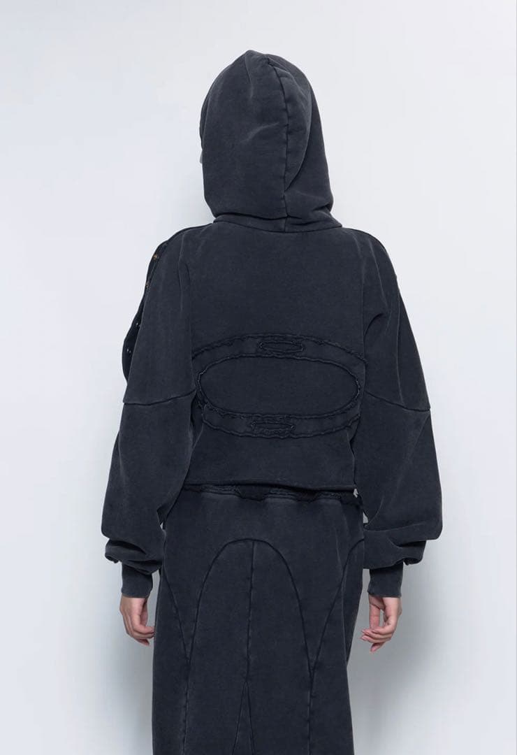 トップス THEREDTHREAD S open shoulder hoodie