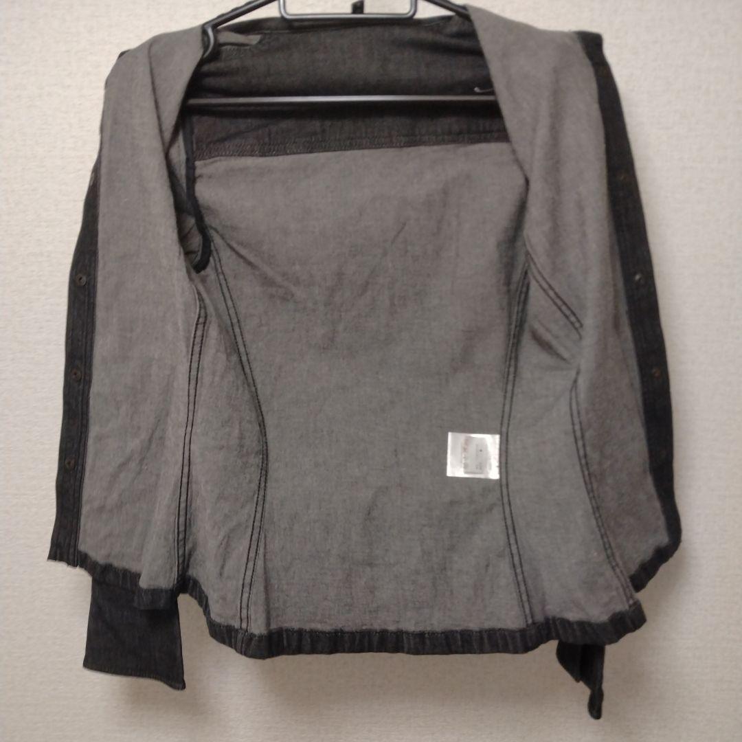 【匿名配送】GUCCI　グッチ　デニムジャケット　フレア袖　ダークグレー　38