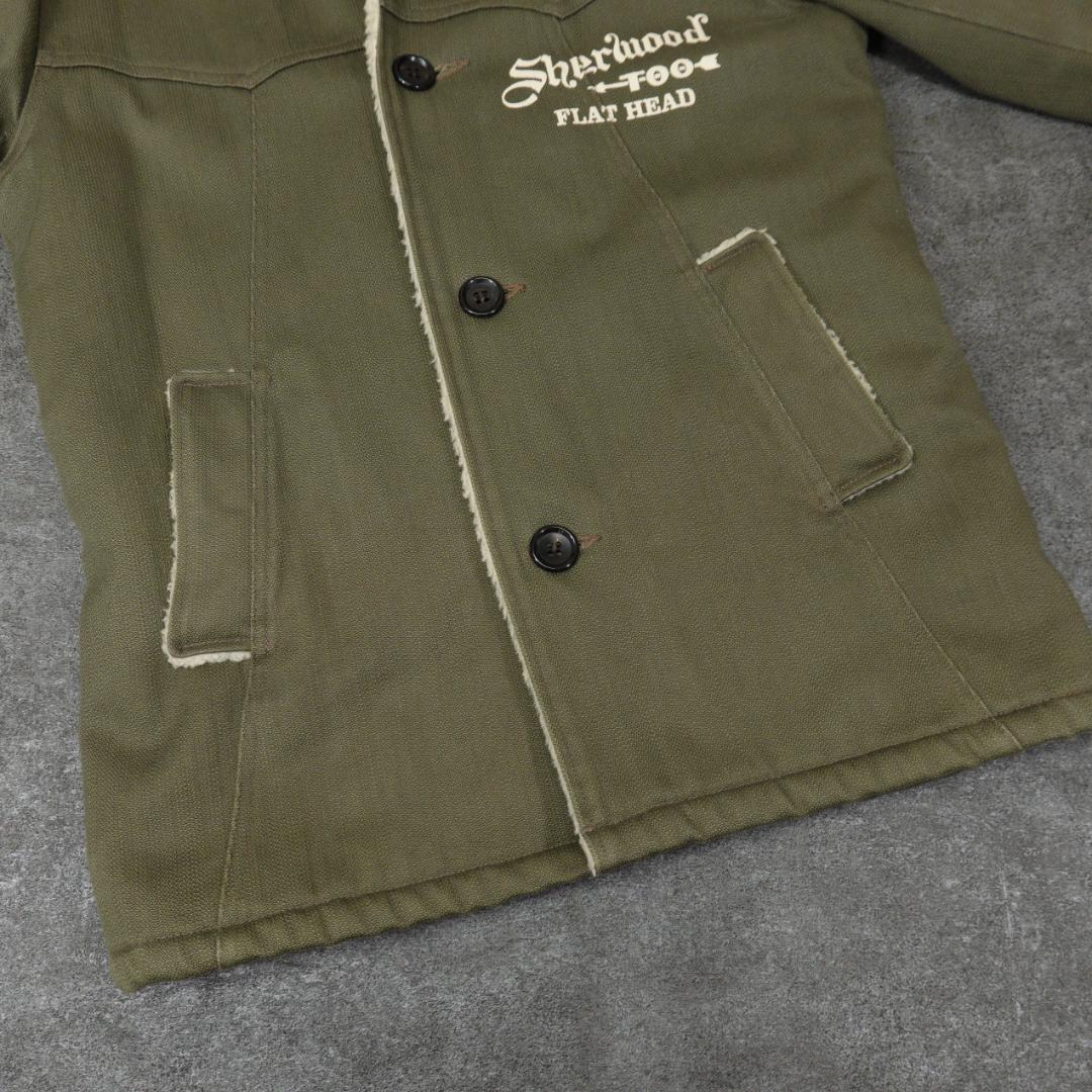 THE FLAT HEAD 00s ドビーランチコート 38 日本製 ボア